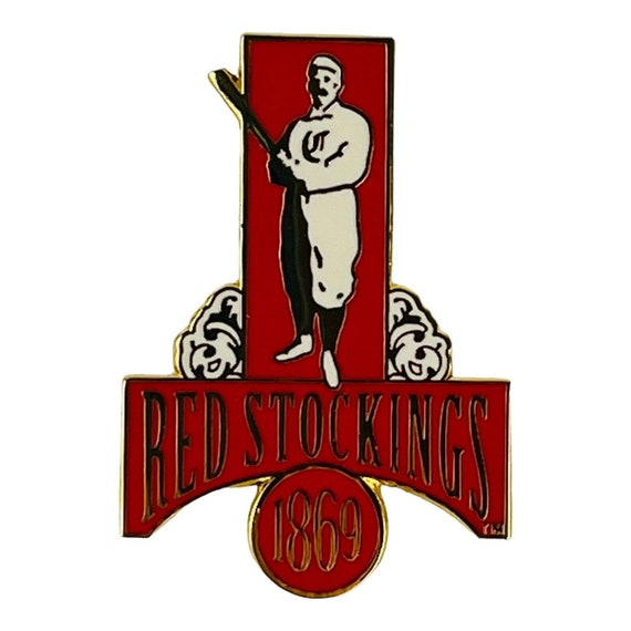 Vintage Cincinnati Reds Red Stockings 1869 Lapel Hat Pin Major 