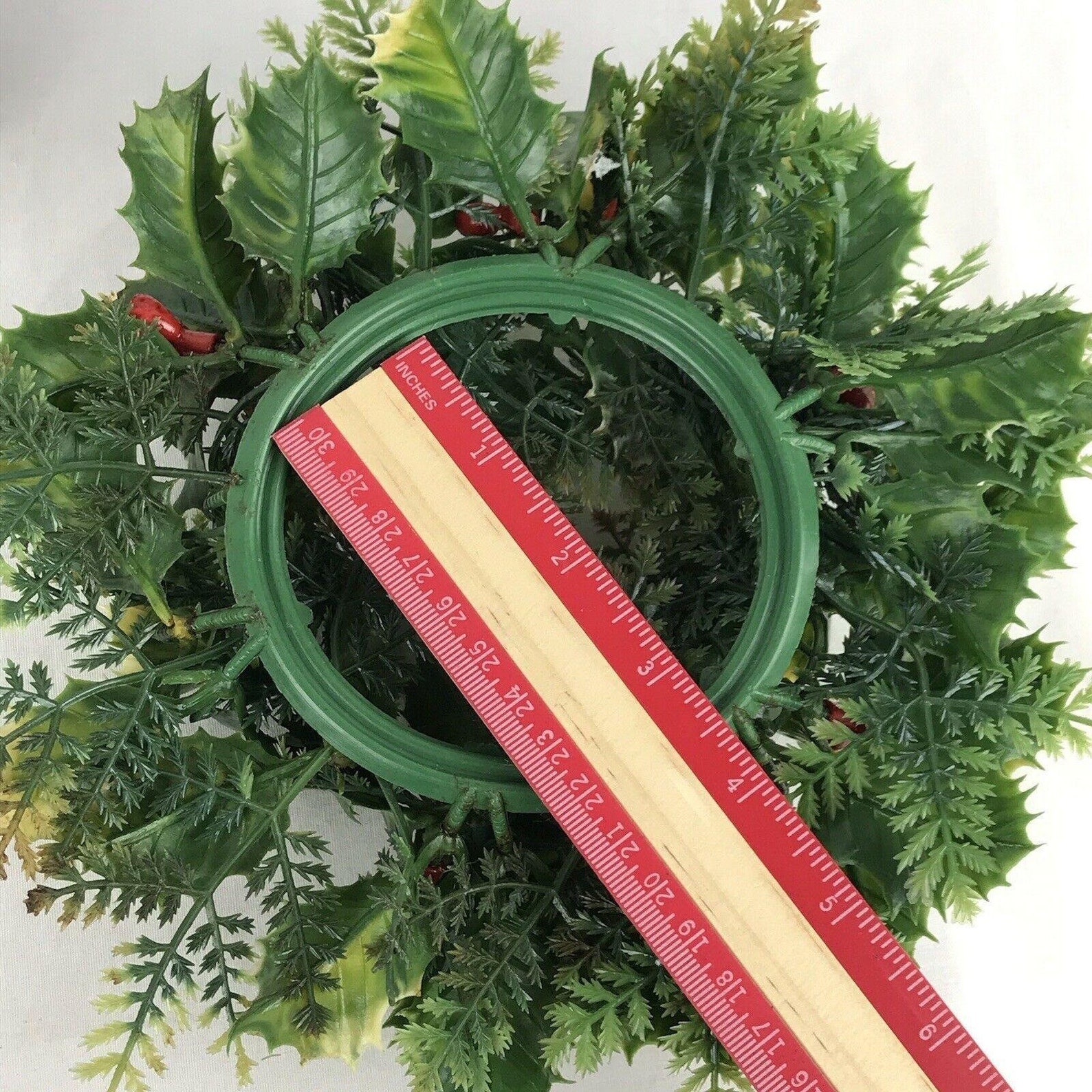Vintage Christmas Plastic Candle Ring or Wreath Ivy Holly Etsy