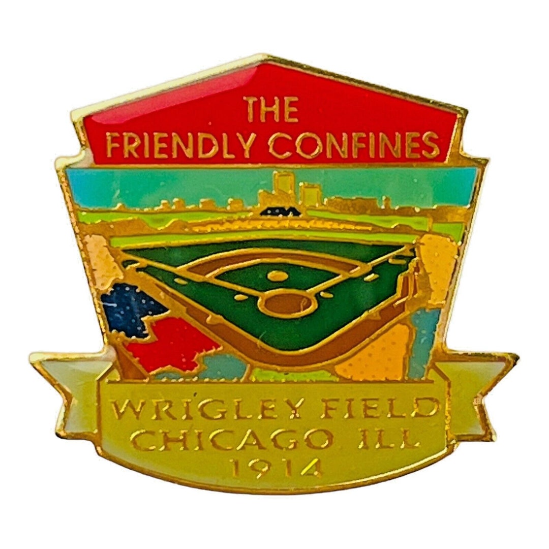 Vintage Wrigley Field Friendly Confines Lapel Hat Pin Chicago Etsy