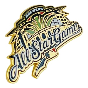 2002 MLB Baseball All Star Game Lapel Hat Pin Miller Park Milwaukee Brewers Fan Gift Vintage Souvenir