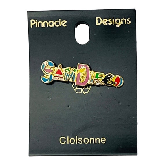 Vintage San Diego Lapel Pin Cloisonne California … - image 2