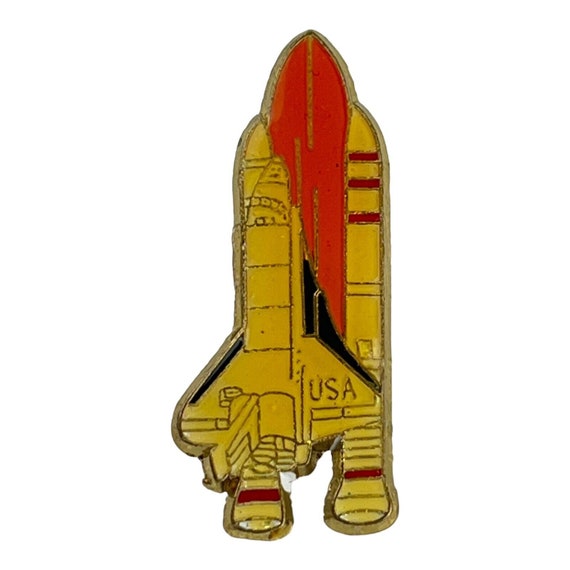 Vintage NASA Space Shuttle Lapel Pin USA Rocket S… - image 6