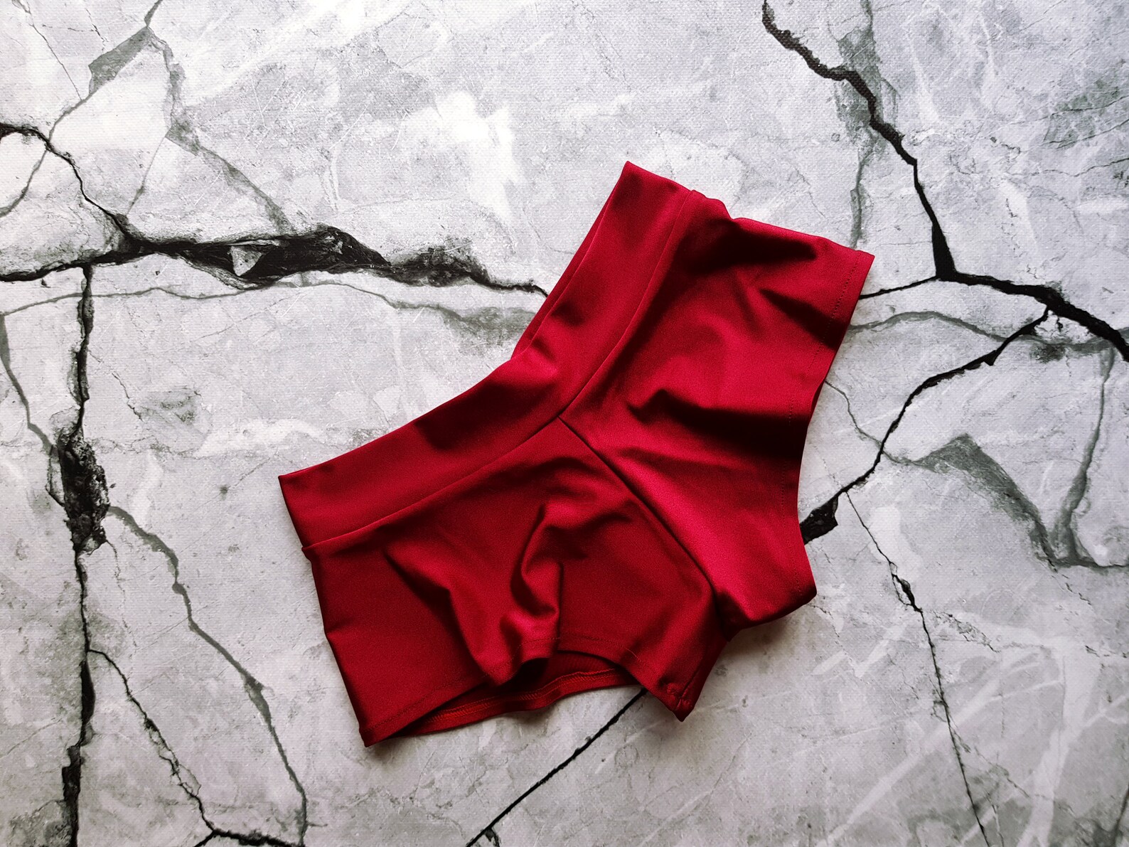 Pole Dance Shorts Burgundy Elastic Hot Shorts Workout Etsy UK