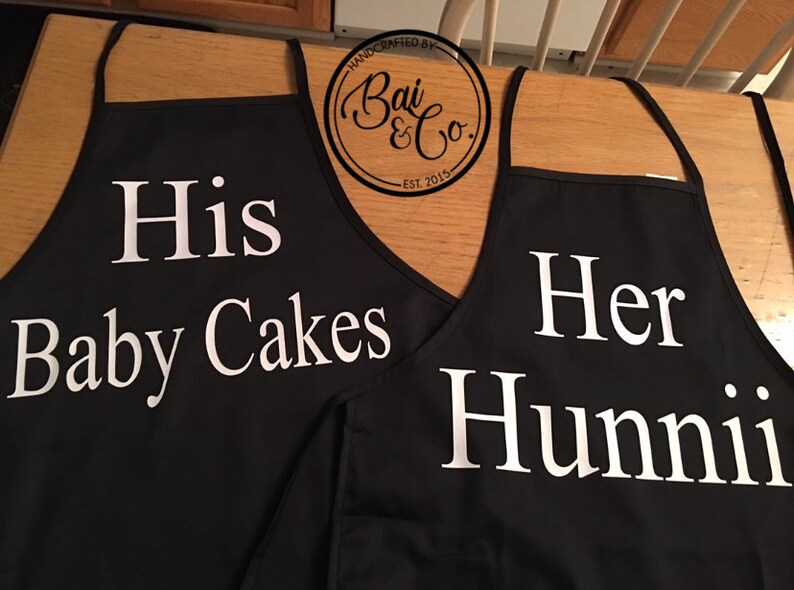 His and Her Aprons Custom Aprons Chef Apron Aprons Etsy