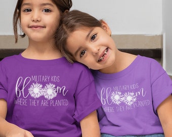 Military Kids Bloom where they are planted design.