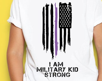 Military Kid Distressed Flag Includes SVG and PNG. Bonus additional PNG
