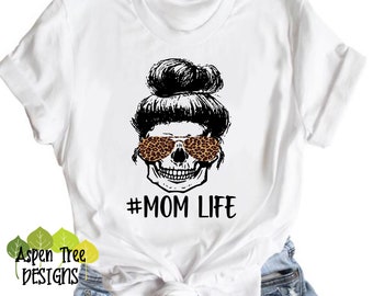 Messy Bun Mom Life: Enthält PNG und SVG