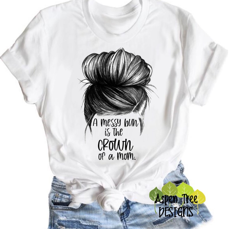 Download Messy Bun Mom Crown: Includes PNG and SVG | Etsy
