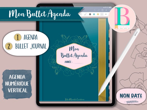 Bullet Agenda 2 En 1 / Vert / Bullet Journal Numérique En Français