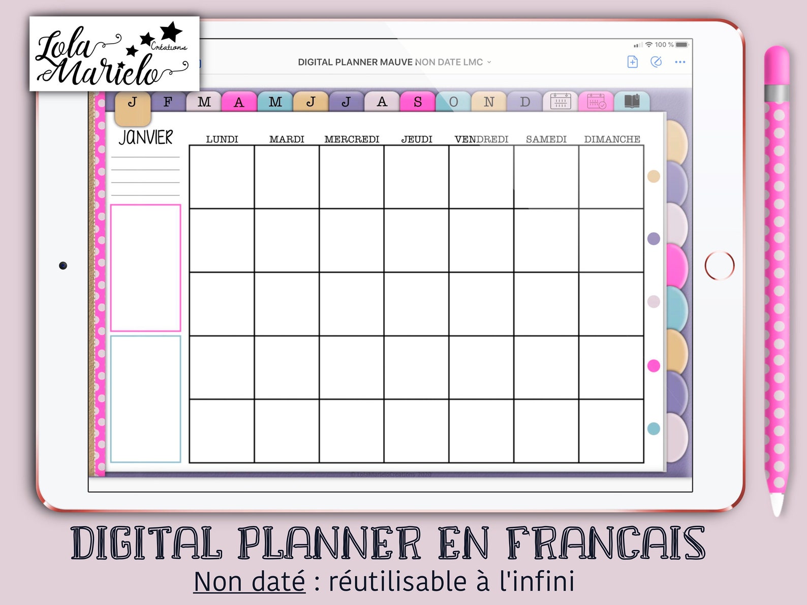 Digital planner français / planificateur numérique en français Etsy