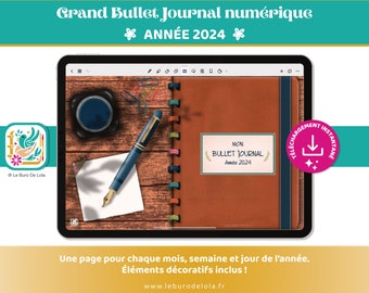 Bullet Agenda 2 En 1 / Vert / Bullet Journal Numérique En Français