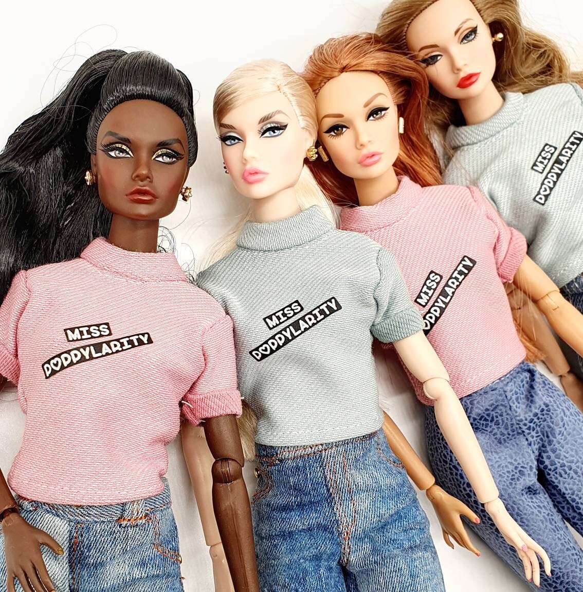 Novo 2 peças acessórios de roupas boneca Barbie de qualidade blyte