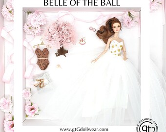 Doll Wedding Dress for Integrity Toys Fashion Royalty Poppy Parker Nuface FR2 Silkstone Barbie 12 inch Doll