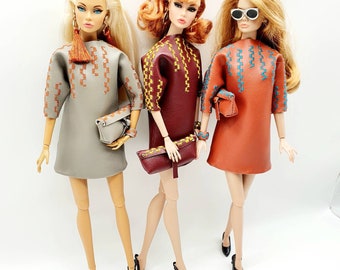 Poppy Parker Integrity Toys , Fashion Royalty, Nuface Barrbie, Silkstone 12 inch doll 3 piece Fashion Outfit Clothes