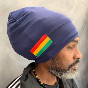 Rasta hat Rasta turban dark blue Rasta man headwrap nyabinghi turban pull on Rasta turban tam bobo turban