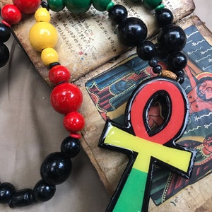 Big wooden ankh necklace cheap