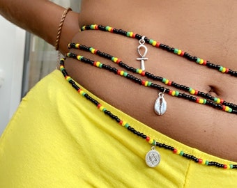 rasta waist beads