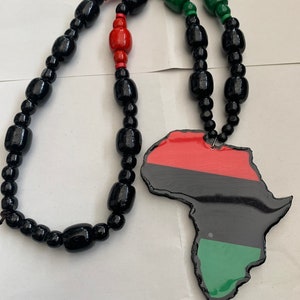 Pan African Large Africa necklace Rastafari Marcus Garvey necklace original rasta