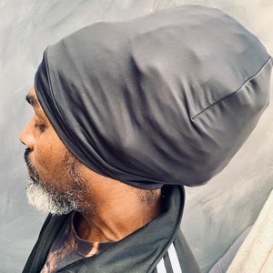 Black Rasta hat black Rasta turban rastaman turban nyabinghi turban boboshanti headwrap dreadlocks tam dreads hat image 2