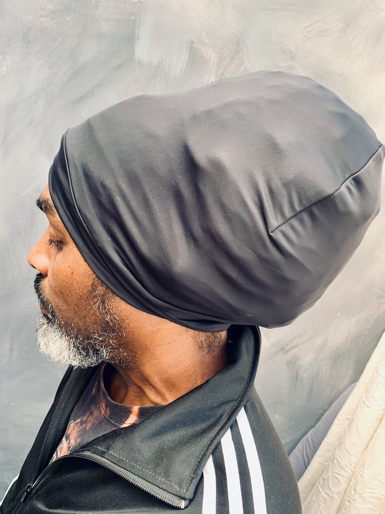 Chapeau rasta noir turban rasta noir turban rastaman turban nyabinghi boboshanti turban dreadlocks chapeau tam dreads image 2