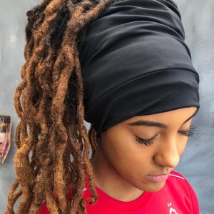 Black dreadband, Rasta headband,locs hugger nyabinghi turban, supportive headband,