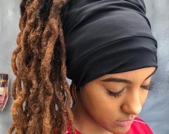 Black dreadband, Rasta headband,locs hugger nyabinghi turban, supportive headband,