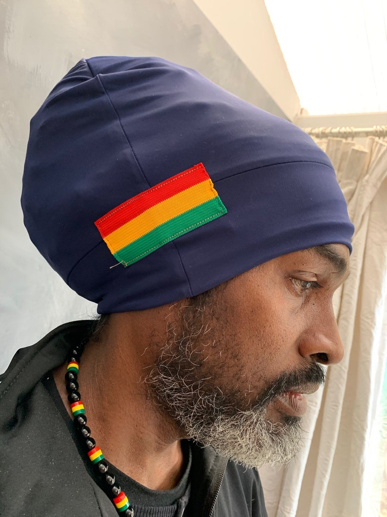 Rasta hat Rasta turban dark blue Rasta man headwrap nyabinghi | Etsy