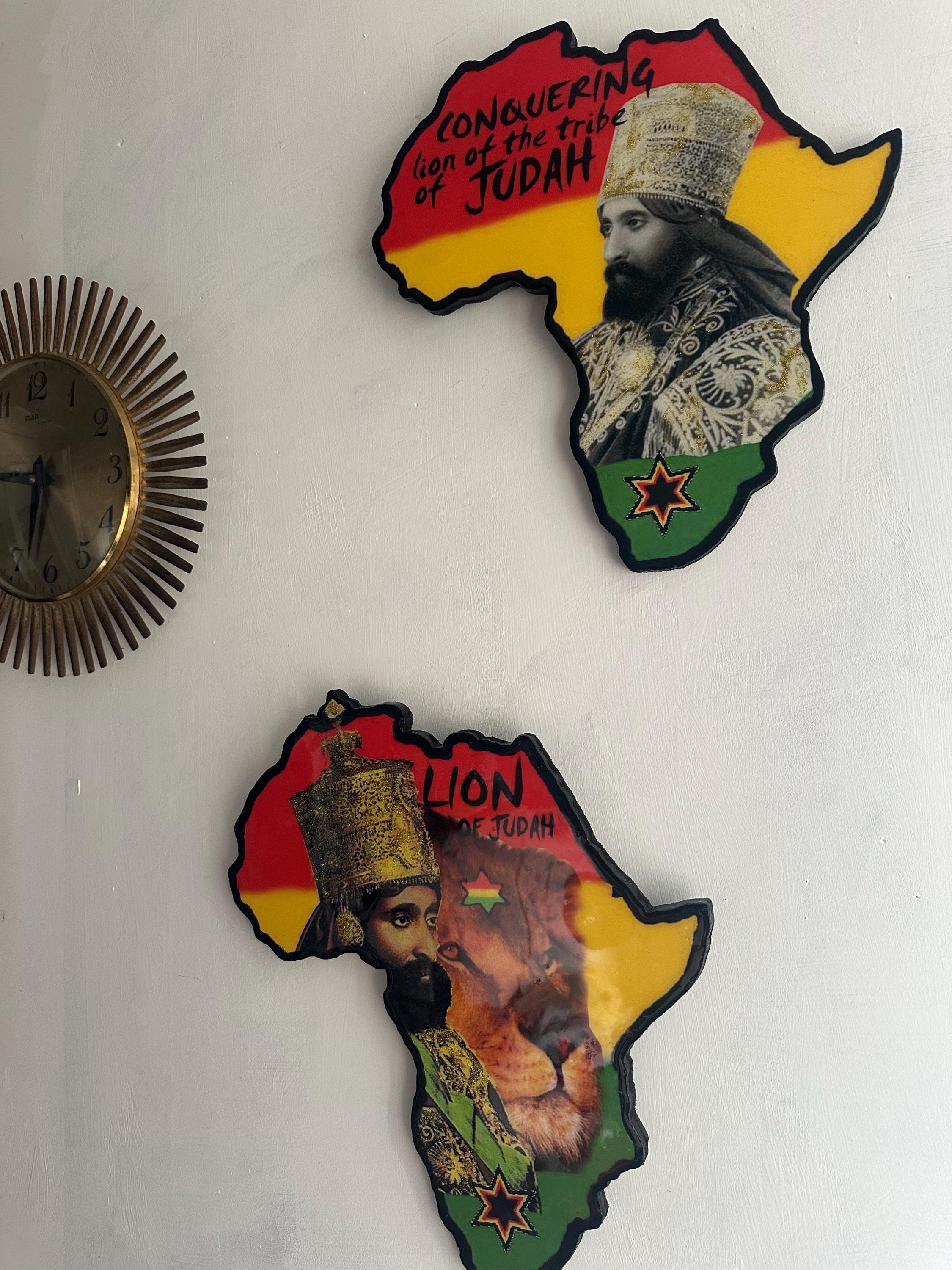 Printable Rasta Map Rastafari Africa Map Wall Plaque Orthodox Wooden Handmade Rasta Art - Etsy