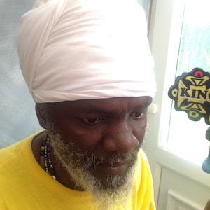 Original white Rasta turban rastaman turban nyabinghi white turban boboshanti headwrap dreadlocks tam dreads hat