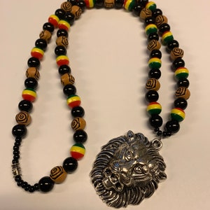 Rastafari lion necklace