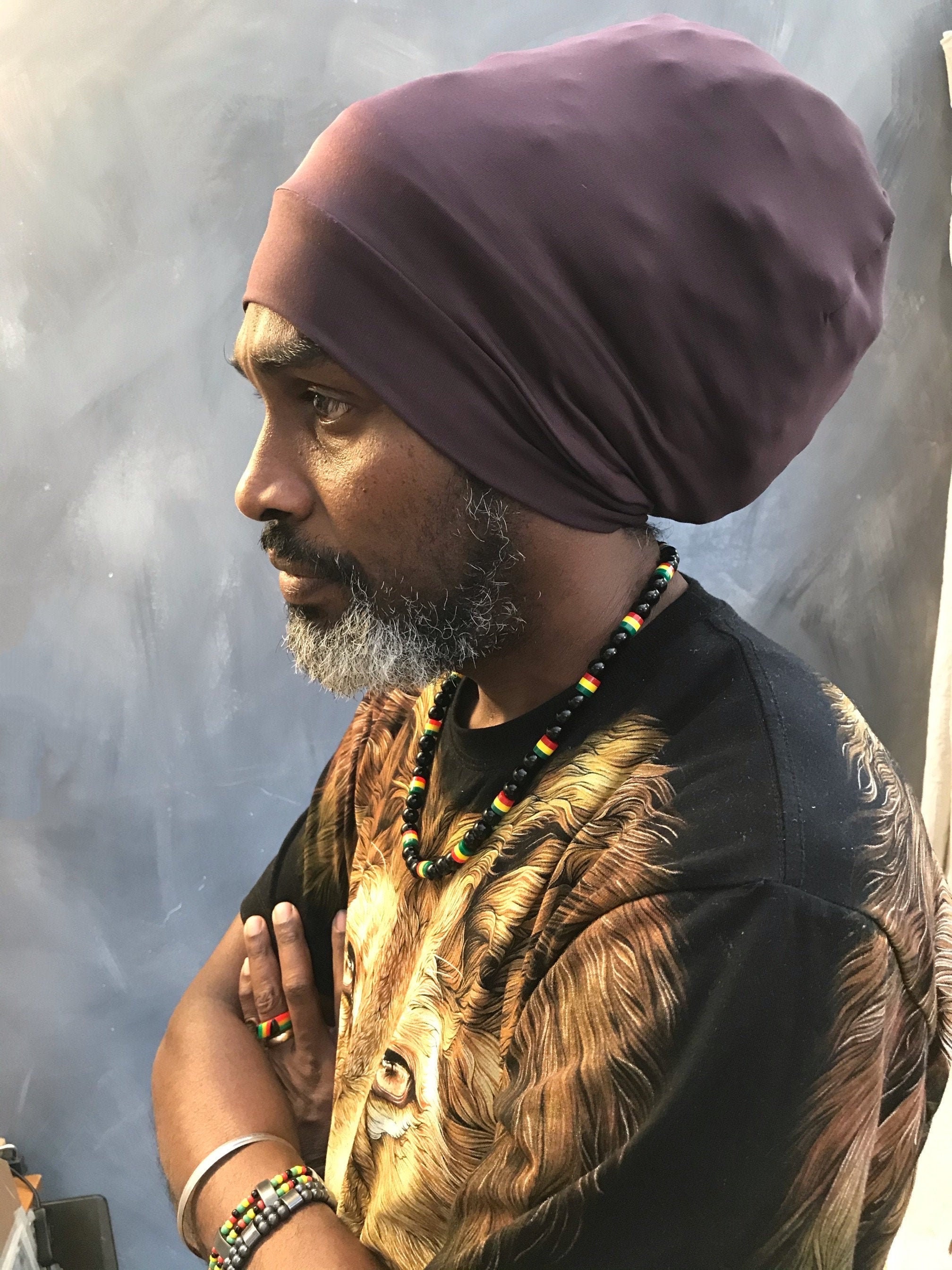 Dark Brown Rasta Hat Rasta Turban Brown Rasta Man Headwrap Nyabinghi ...