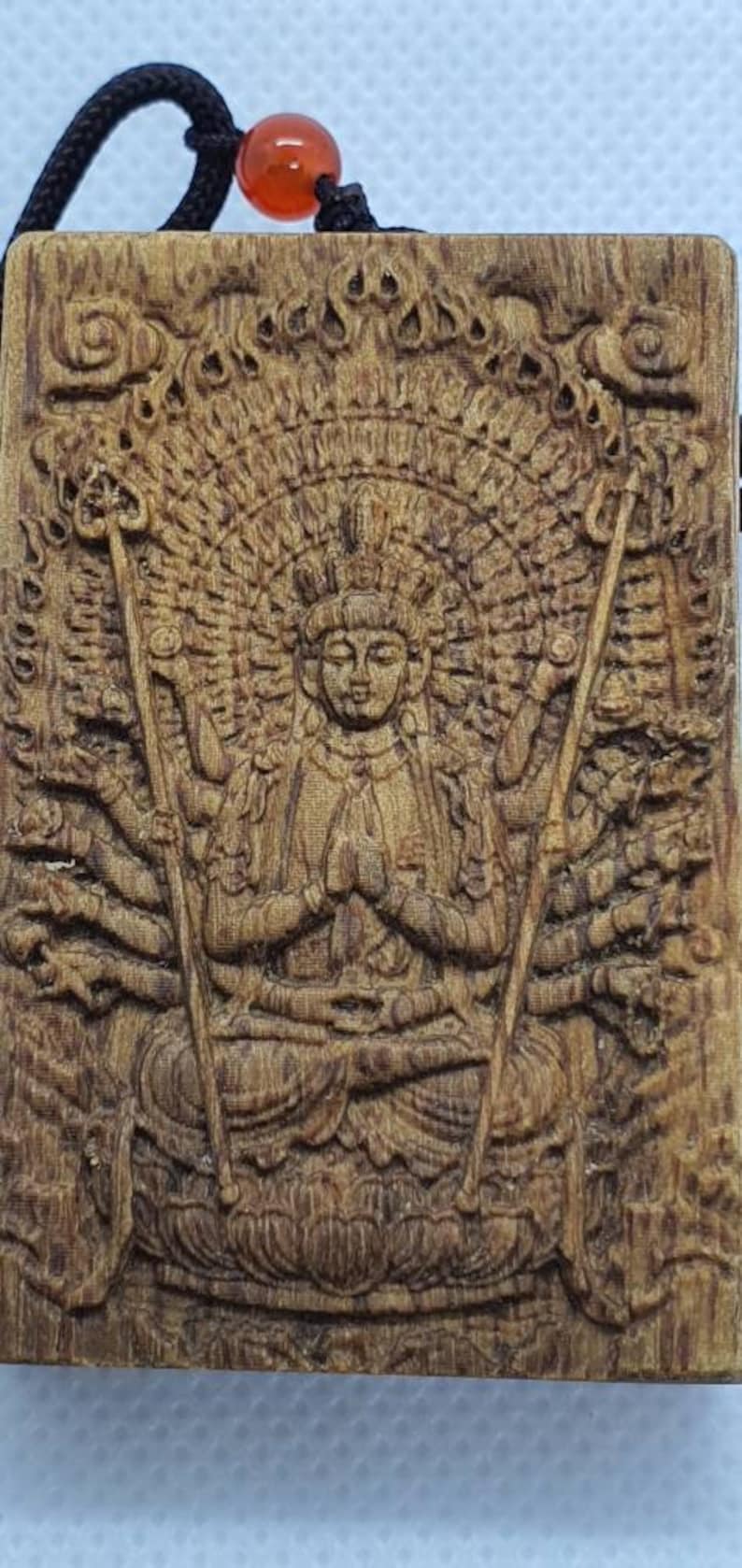 Agarwood Pendant. Vietnam Hoi An Natural Thousand Hand Goddess o Agarwood Pendant. Vietnam Hoi An Natural Thousand Hand Goddess o