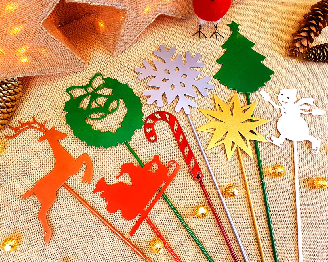 Metal Handmade Christmas Stakes Reusable Christmas Etsy