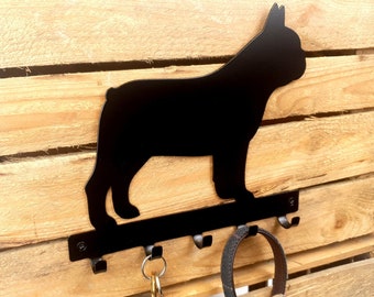 French Bulldog Key Rack - Metal Key Hook, French Bulldog Gift, Dog Key Holder, Dog Wall Art, Dog Lover's Gift, Personalised Dog Lead Holder