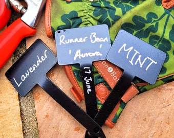Set of 4 Botanical Style Plant Markers