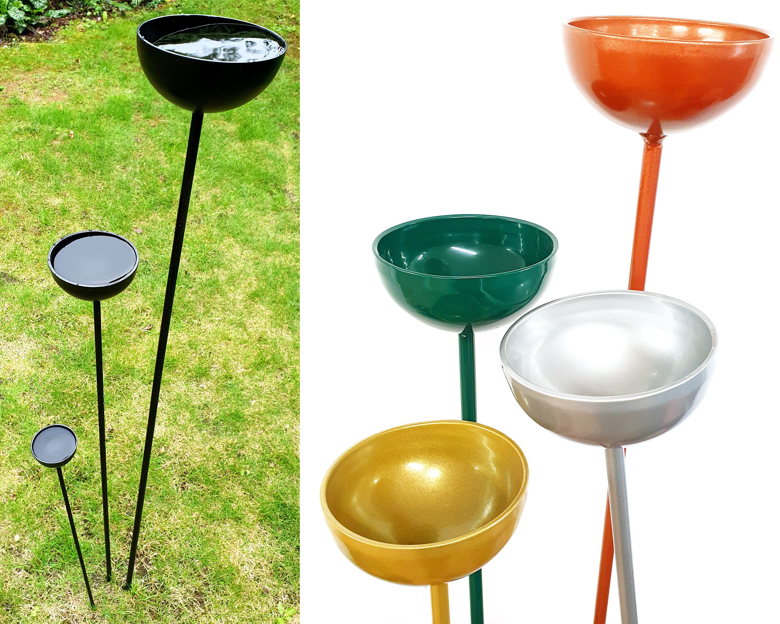 Rain Catchers not rusty 20 colours 3 sizes Plant stakes Etsy