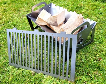 Flat Bbq Firepit Grill, Flatpack Barbecue Holder, Portable Camping Gifts