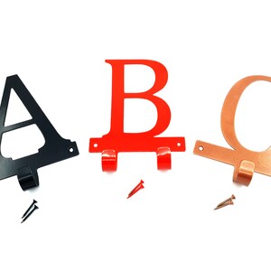 Personalized Wall Hook Hooks, Colorful Single Letter Initial Unique Name Metal Towel/Coat Hooks, Kids Room Decor