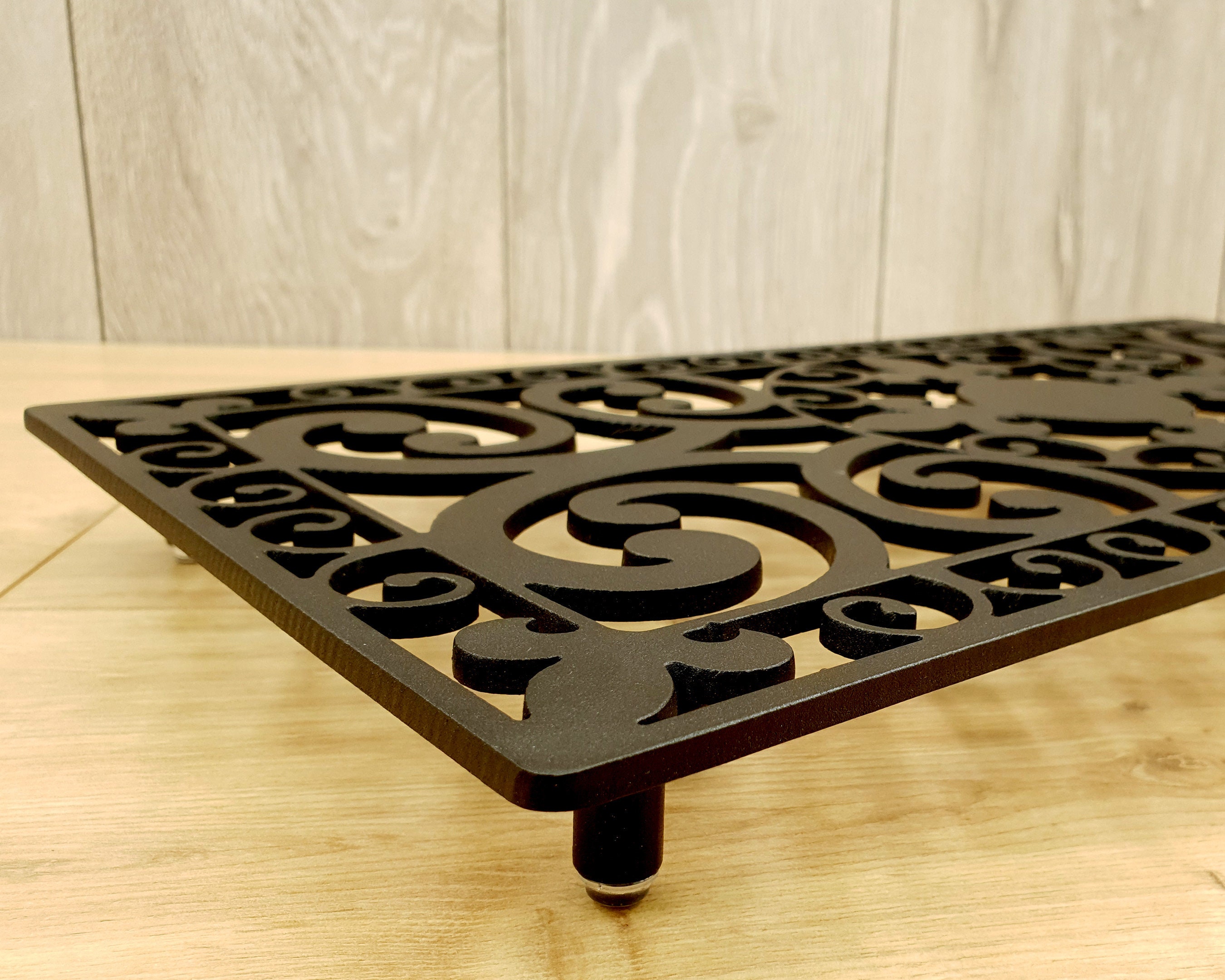 S-Size 現品 Yuri_0031 マット｜ドラゴンデコ｜フラワー｜豪華 Decorative Trivet for Hot Dishes, Rustic Hot Pot Table Decoration