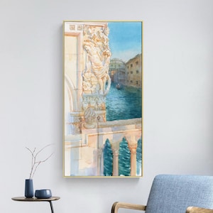 Venice. Bridge of Sighs. Print and Original Watercolor painting.  Venice gift, Venice artwork, Italy wall art, Travel gift