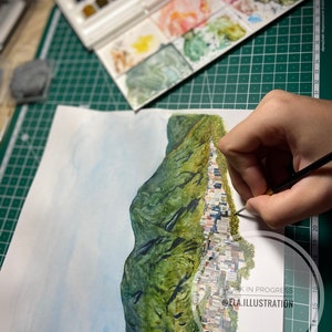 El Ávila Caracas Venezuela Acuarela Hecho a mano Waraira Repano Parque nacional El Ávila Cerro El Ávila image 9