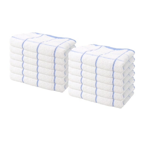 12 Pack of Kitchen Towels - 15 x 25 - Color Options - Absorbent - Wholesale Bulk Pack - Soft Cotton