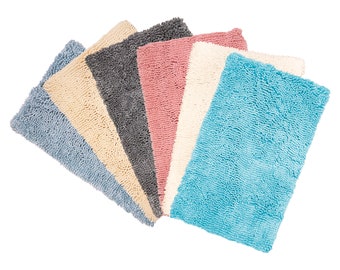 Bella Chenille Bathroom Rug, Size & Color Options, Micro-Poly, Uber Plush and Soft