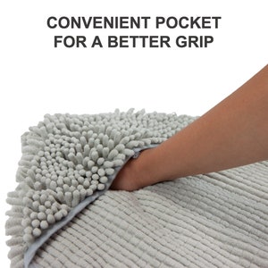 Bone Dry Gray Embroidered Paw Small Pet Towel, 30" L X 15" W X 0.2" H