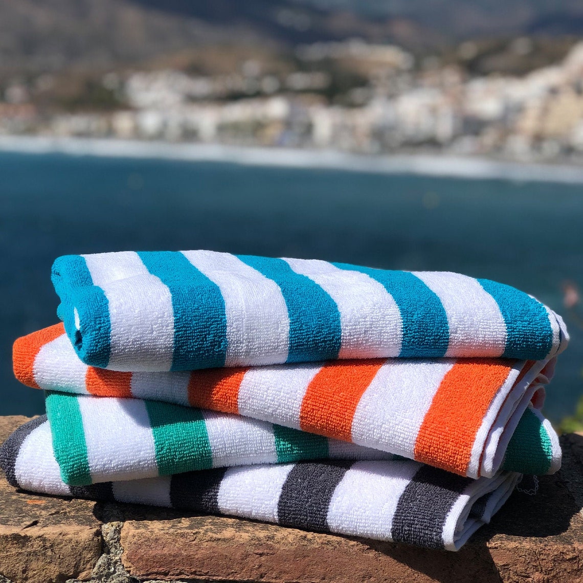 4 Pack of Cali Cabana Beach Towels 30 x 60 100 Cotton Etsy