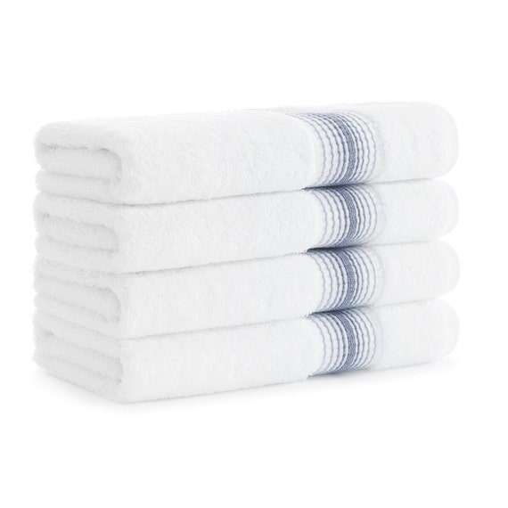 Hotel Style Luxury Hand Towels & Washcloths 4 Pack Grey wash cloths