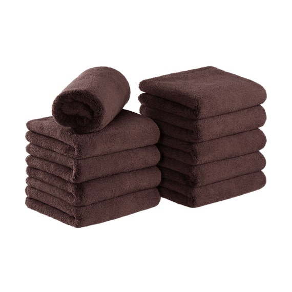 Luxury Plush Embroidered Coral Towels & Mats