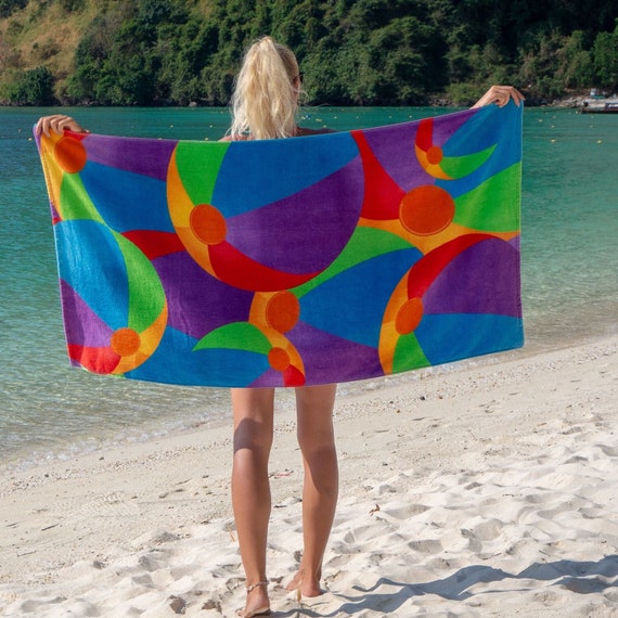 Baumwolle 30 Velour Design Handtuch Strandtuch aus 60 100% Zoll bedruckt Wasserbälle x