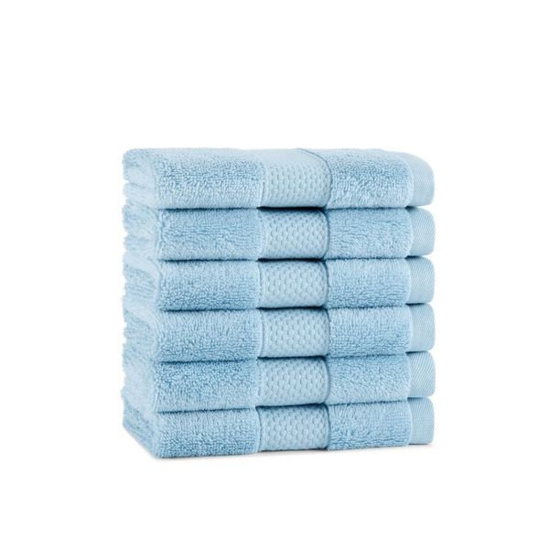 Egyptian Cotton Luxury Washcloths pack of 6 Oversized Ultra Soft Thick