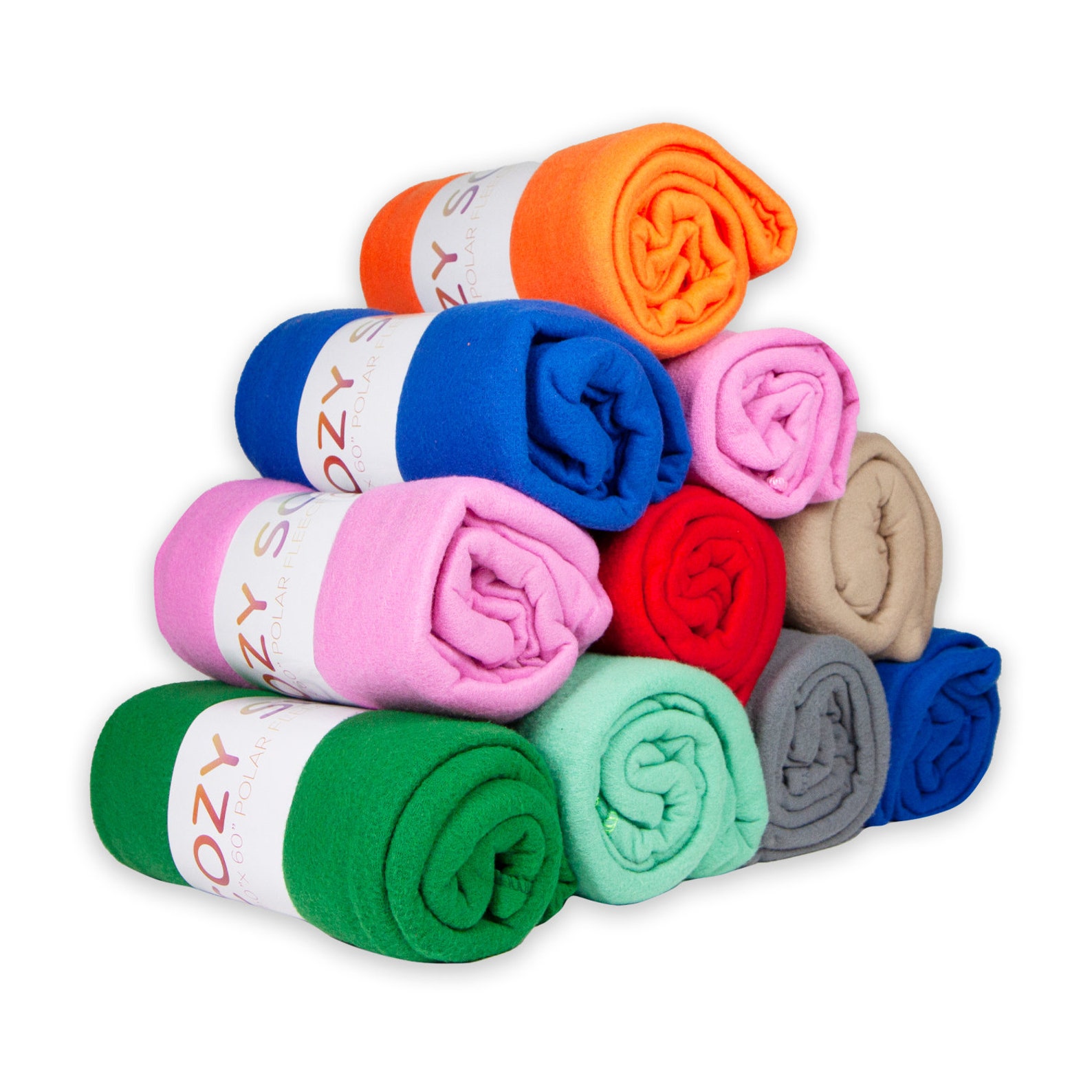 24 Pack of Polar Fleece Blankets 50 X 60 in Assorted Etsy